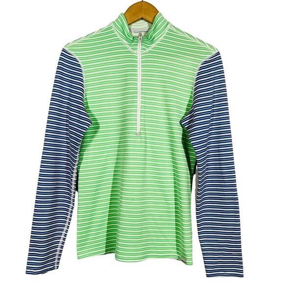 Patagonia Mock Neck Top Stripe Long Sleeve Casual Shirt Pullover - M - Picture 1 of 4